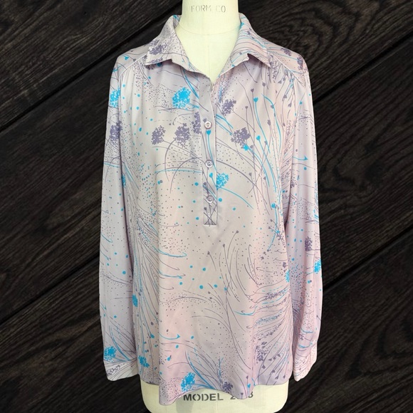 Lady Koko of California Tops - Vintage Lady Koko Of California Floral Blouse Women's Size Large 70s Grannycore